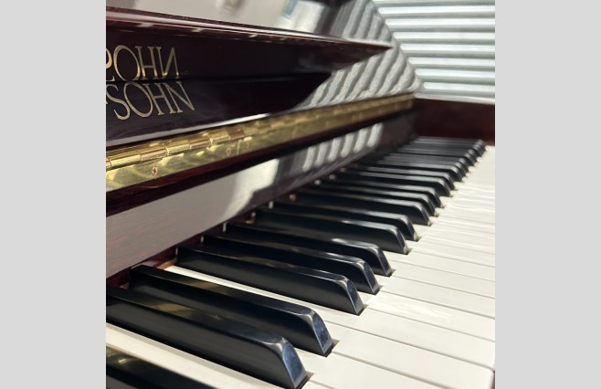 Reid Sohn Polished Wine Red Mahogany SU110F Upright Piano, Used - All Inclusive Premium Package (SN:634227) - Image 7